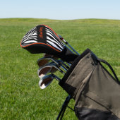 Zebra Print Personalisiert in Orange Golf Headcover (In SItu)
