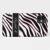 Zebra Print Pink Black & White iPhone 5 Fall Case-Mate iPhone Hülle (Rückseite (Horizontal))