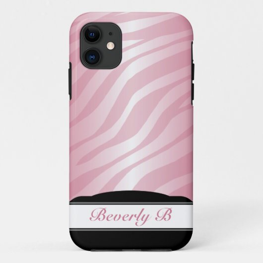 Zebra Print Pink Fusion personalisiert iPhone 5 Fa Case-Mate iPhone Hülle (Rückseite)
