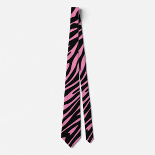 Zebra Print Pink Krawatte