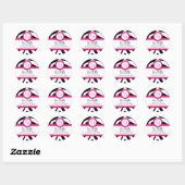 Zebra Print & Pink Lace Monogram Stickers (Blatt)