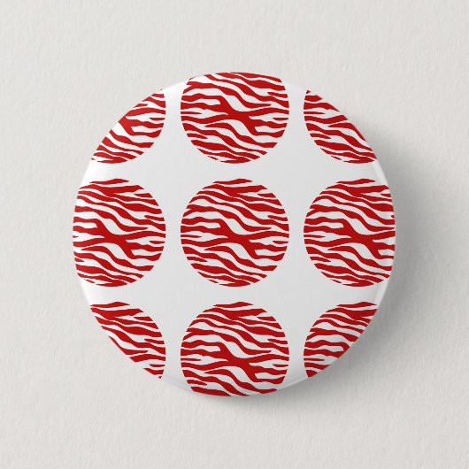 Zebra Print Polka Dots Button (Vorderseite)