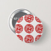 Zebra Print Polka Dots Button (Vorne & Hinten)