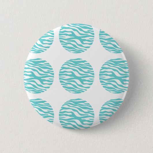 Zebra Print Polka Dots Button (Vorderseite)