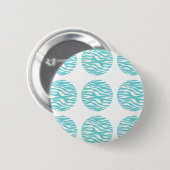 Zebra Print Polka Dots Button (Vorne & Hinten)