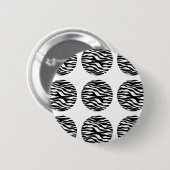 Zebra Print Polka Dots Button (Vorne & Hinten)