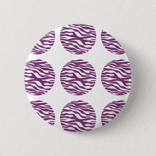 Zebra Print Polka Dots Button (Vorderseite)