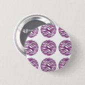 Zebra Print Polka Dots Button (Vorne & Hinten)