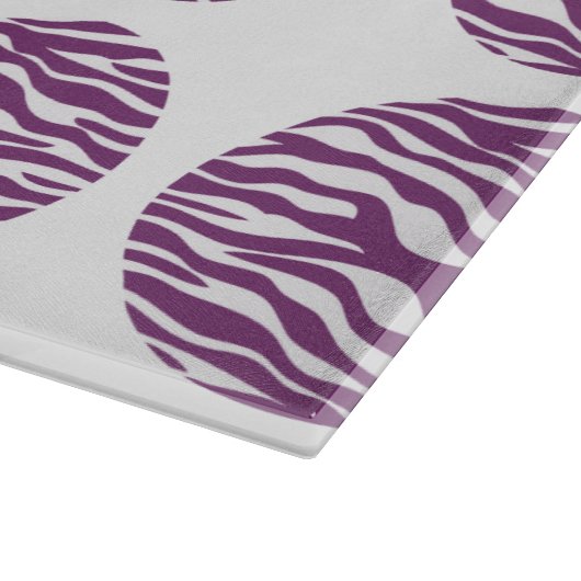 Zebra Print Polka Dots Cutting Board Schneidebrett (Ecke)