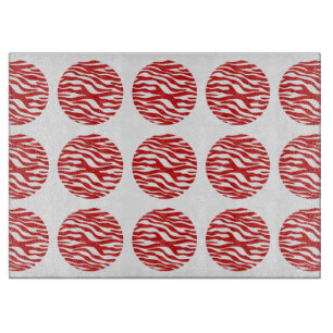 Zebra Print Polka Dots Cutting Board Schneidebrett