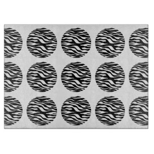 Zebra Print Polka Dots Cutting Board Schneidebrett