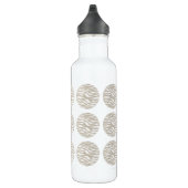 Zebra Print Polka Dots Edelstahlflasche (Rechts)