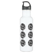 Zebra Print Polka Dots Edelstahlflasche (Rückseite)