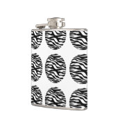 Zebra Print Polka Dots Flask Flachmann (Links)