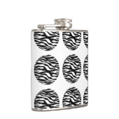 Zebra Print Polka Dots Flask Flachmann (Rechts)