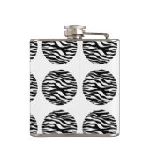 Zebra Print Polka Dots Flask Flachmann (Rückseite)