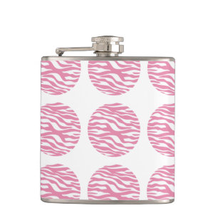 Zebra Print Polka Dots Flask Flachmann