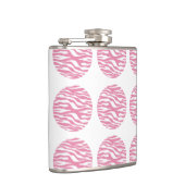 Zebra Print Polka Dots Flask Flachmann (Rechts)