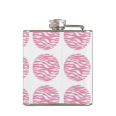 Zebra Print Polka Dots Flask Flachmann (Rückseite)
