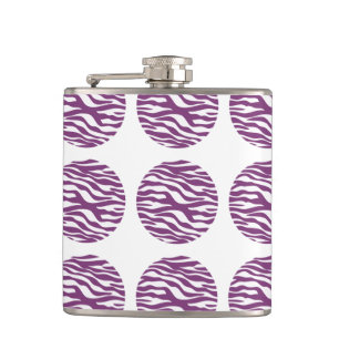 Zebra Print Polka Dots Flask Flachmann