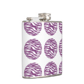 Zebra Print Polka Dots Flask Flachmann (Rechts)