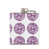 Zebra Print Polka Dots Flask Flachmann (Rückseite)