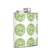Zebra Print Polka Dots Flask Flachmann (Rechts)