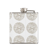 Zebra Print Polka Dots Flask Flachmann (Rückseite)