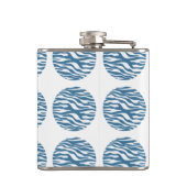 Zebra Print Polka Dots Flask Flachmann (Rückseite)