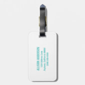 Zebra Print Polka Dots Gepäcktag Gepäckanhänger (Rückseite vertikal)