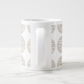 Zebra Print Polka Dots Jumbo Tasse (Rückseite)