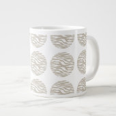 Zebra Print Polka Dots Jumbo Tasse (Vorderseite Rechts)