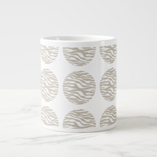 Zebra Print Polka Dots Jumbo Tasse (Vorderseite)