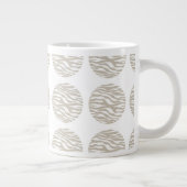 Zebra Print Polka Dots Jumbo Tasse (Rechts)