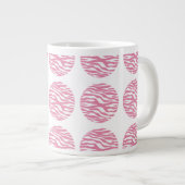 Zebra Print Polka Dots Jumbo Tasse (Vorderseite Rechts)