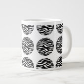 Zebra Print Polka Dots Jumbo Tasse (Vorderseite Rechts)