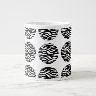 Zebra Print Polka Dots Jumbo Tasse