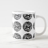 Zebra Print Polka Dots Jumbo Tasse (Rechts)