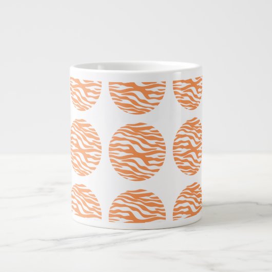 Zebra Print Polka Dots Jumbo Tasse (Vorderseite)