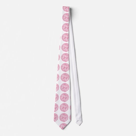 Zebra Print Polka Dots Krawatte (Vorderseite)