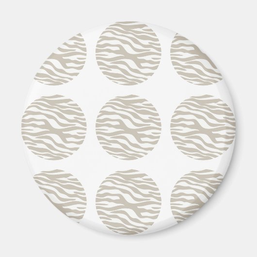 Zebra Print Polka Dots Magnet (Vorne)
