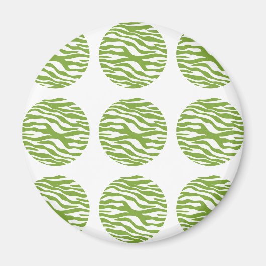 Zebra Print Polka Dots Magnet (Vorne)