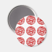 Zebra Print Polka Dots Magnet (Vorderseite/Rückseite)