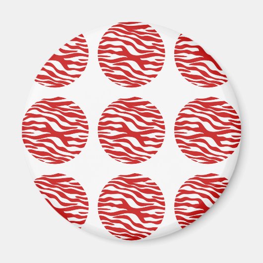 Zebra Print Polka Dots Magnet (Vorne)