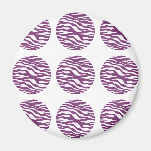 Zebra Print Polka Dots Magnet (Vorne)