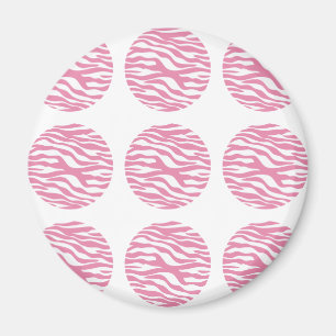 Zebra Print Polka Dots Magnet