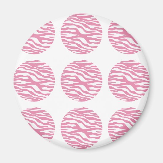 Zebra Print Polka Dots Magnet (Vorne)