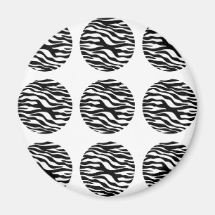 Zebra Print Polka Dots Magnet