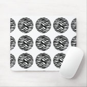 Zebra Print Polka Dots Mousepad (Mit Mouse)