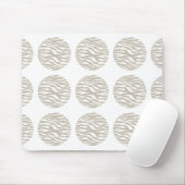 Zebra Print Polka Dots Mousepad (Mit Mouse)